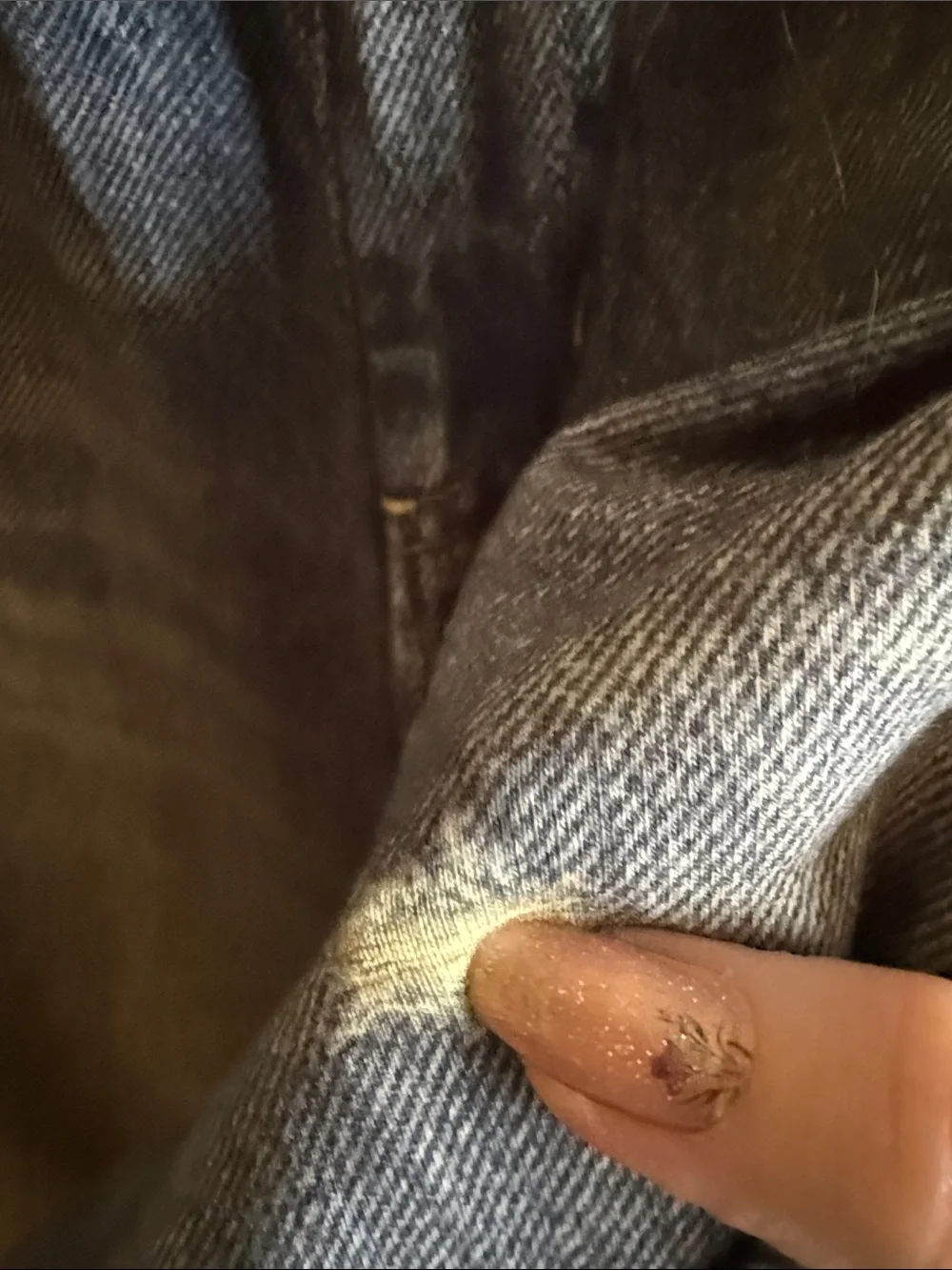 Women’s Relaxed Fit Blue Washed Jean Look pants - Picture 4 of 8